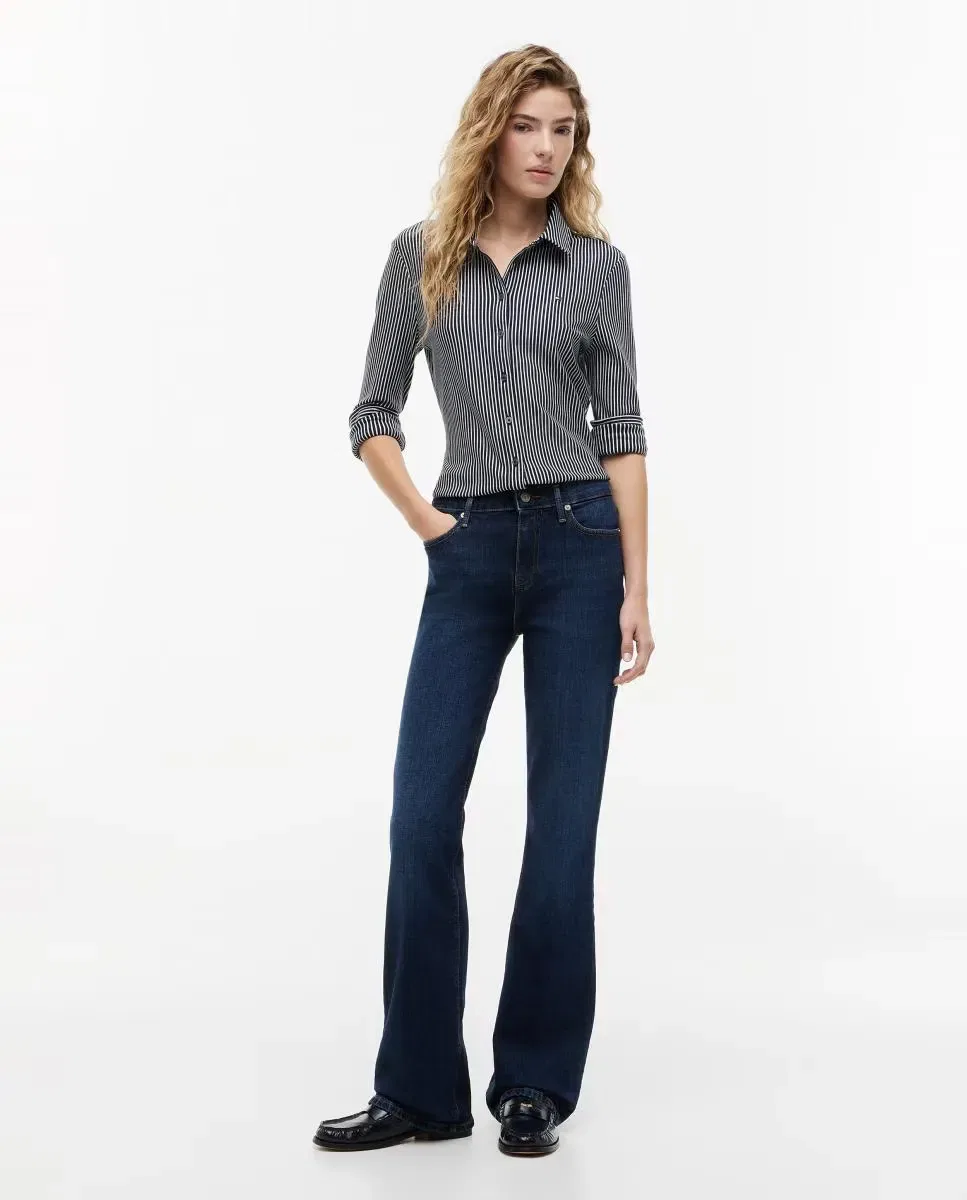 Женская рубашка из пике Slim Fit Tommy Hilfiger, Azul Marino — фото 2