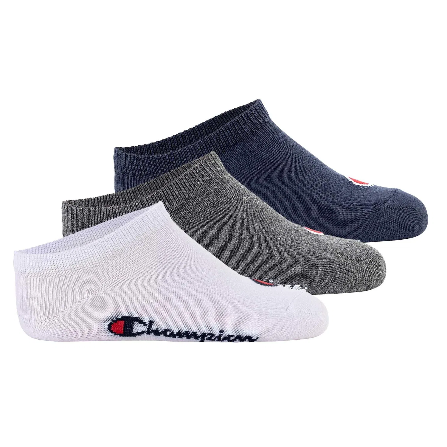 Детские носки-слипоны с логотипом Champion, 3 пары, Цвет Bunt / Minzblau