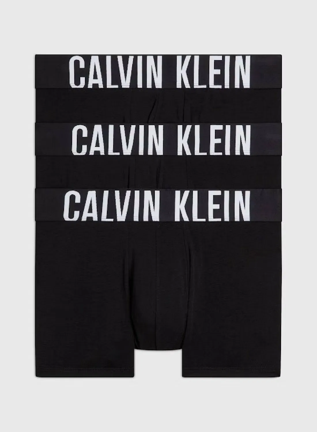 Трусы-боксеры хлопковые комплект 3 шт Intense Power Calvin Klein, черный