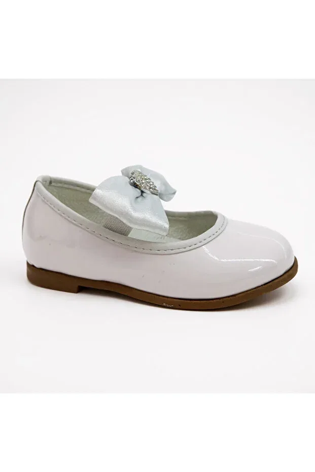 Детские балетки для девочек с принтом Heart-Shaped orthopedic girls' ballet flats Tekiner, White — фото 4