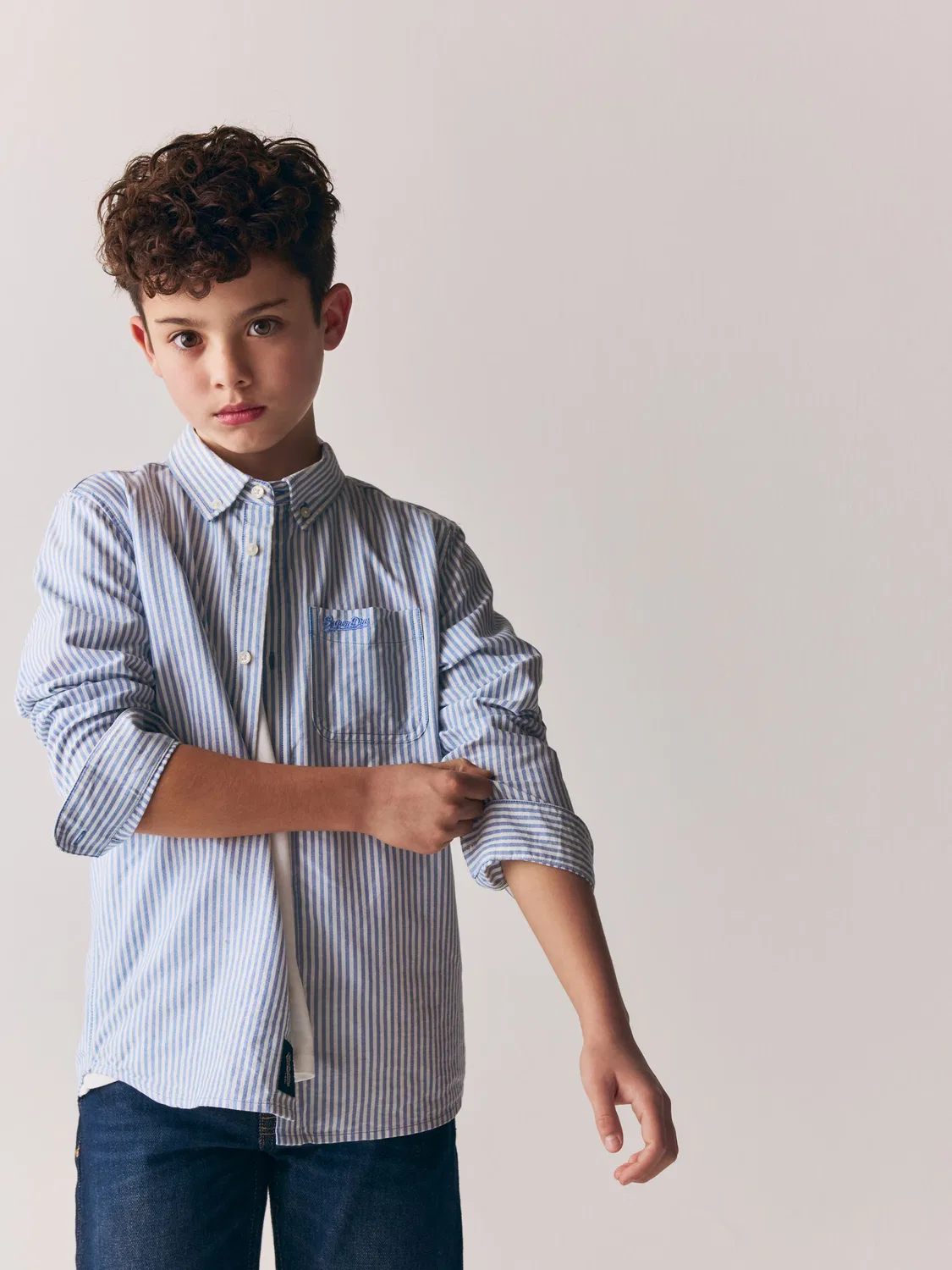 Рубашка с вышивкой Superdry Stripe, Stripe