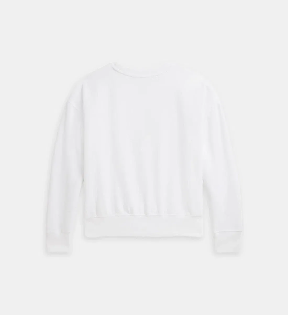 Классический прямой свитшот из смесового хлопка POLO RALPH LAUREN, белый — фото 2