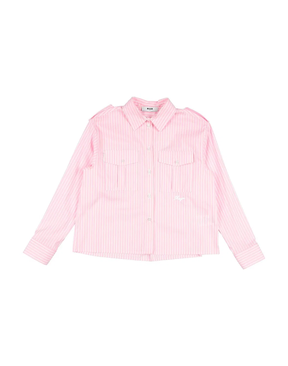 Рубашка из поплина с длинным рукавом Msgm, розовый