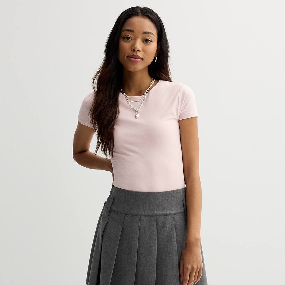 

Боди SO для юниоров с круглым вырезом и короткими рукавами, цвет Muted Pink