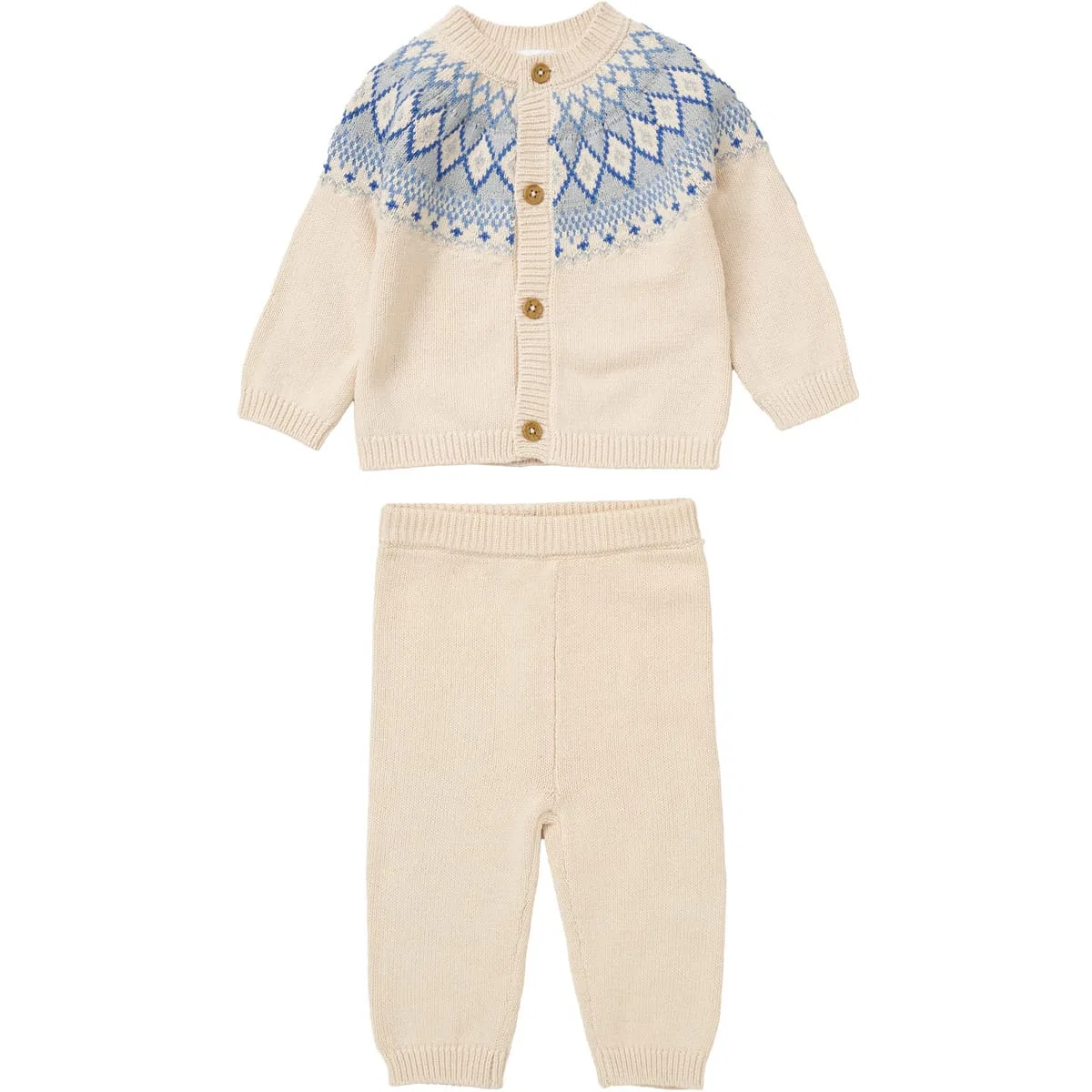 Свитшот с норвежским узором Rock a Bye Baby Boutique, бежевый