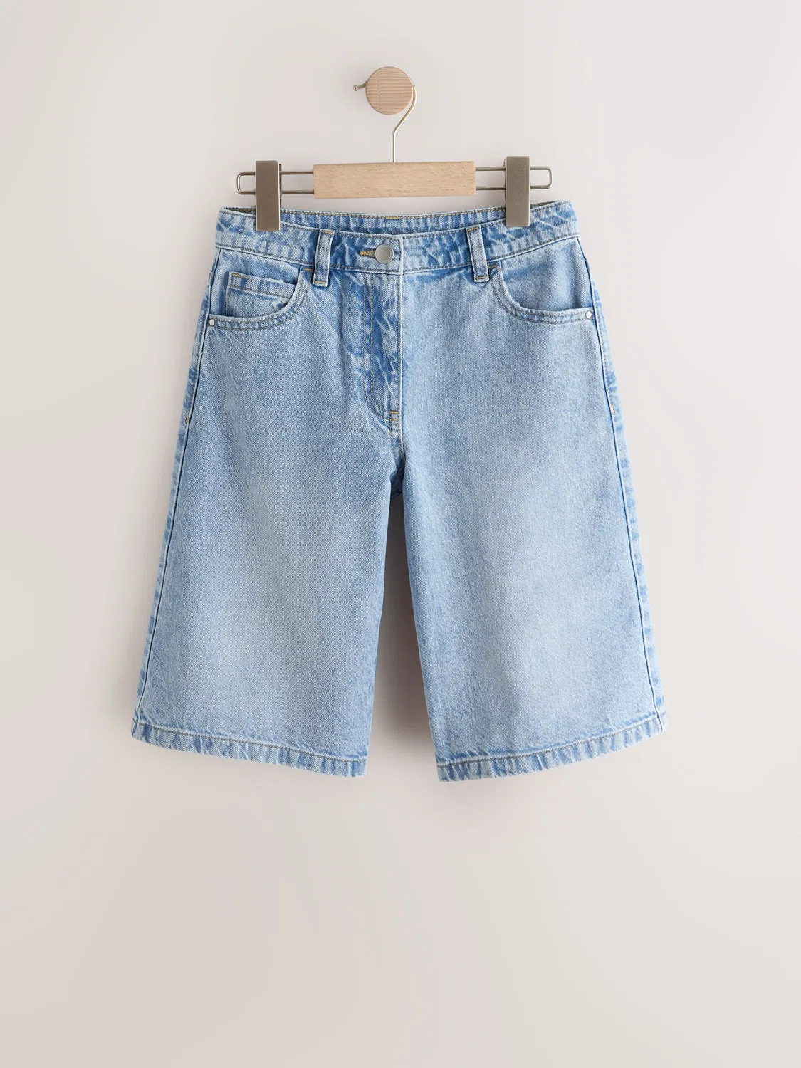 Шорты джинсовые удлиненные Next, Light Blue Denim