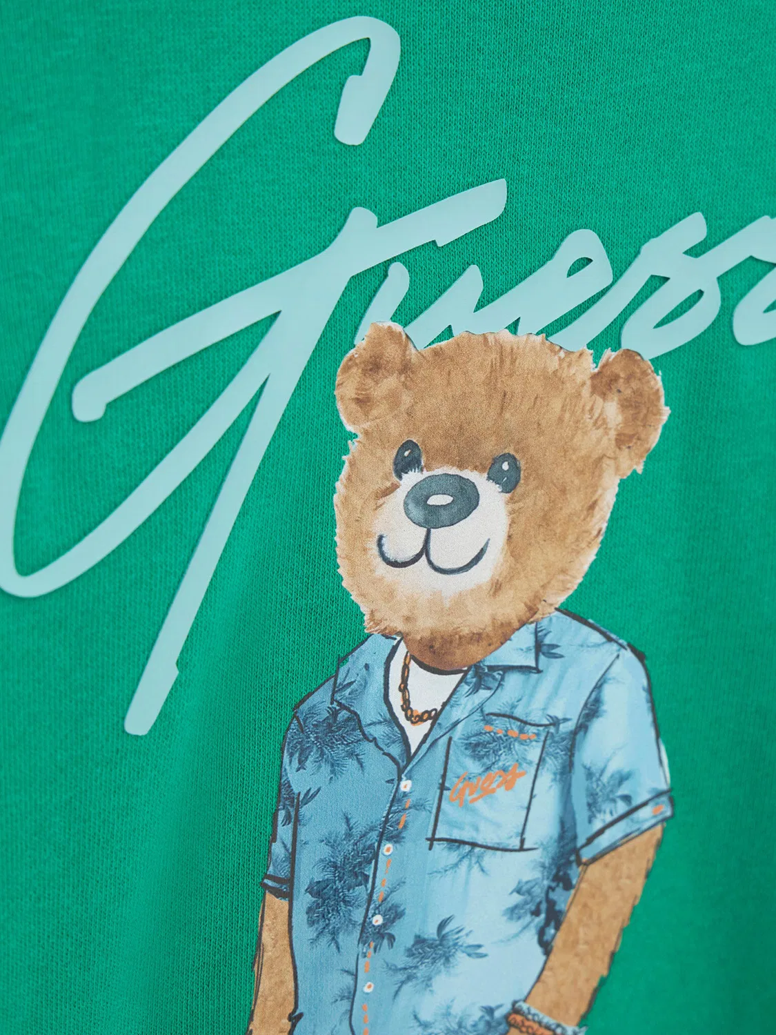 Толстовка стандартного кроя для мальчика Guess, зеленый — фото 3