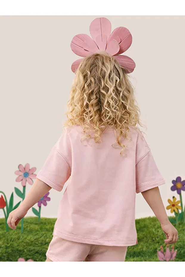 Детская футболка оверсайз для девочек Mshb&G, Pink — фото 2