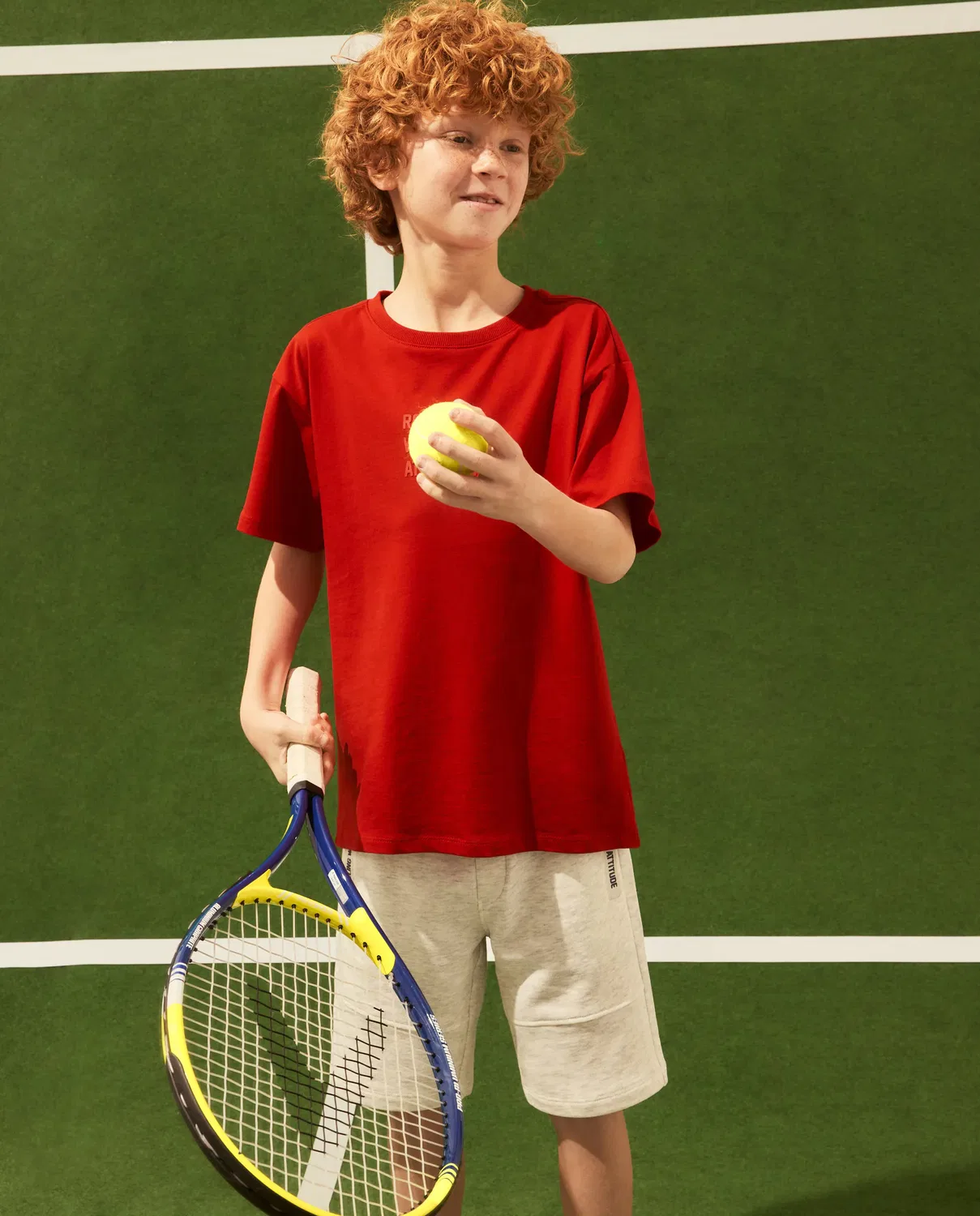 Детская футболка с принтом High Density Texto Kids El Corte Inglés, Rojo — фото 4
