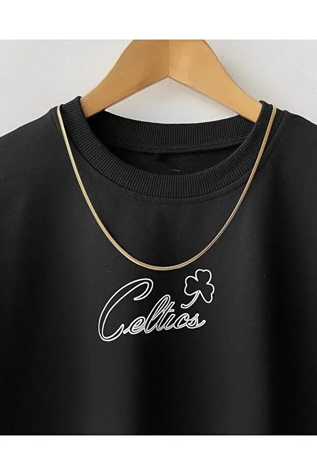 Детская футболка для мальчиков с принтом Boston Celtic Svart Wear, Black — фото 3