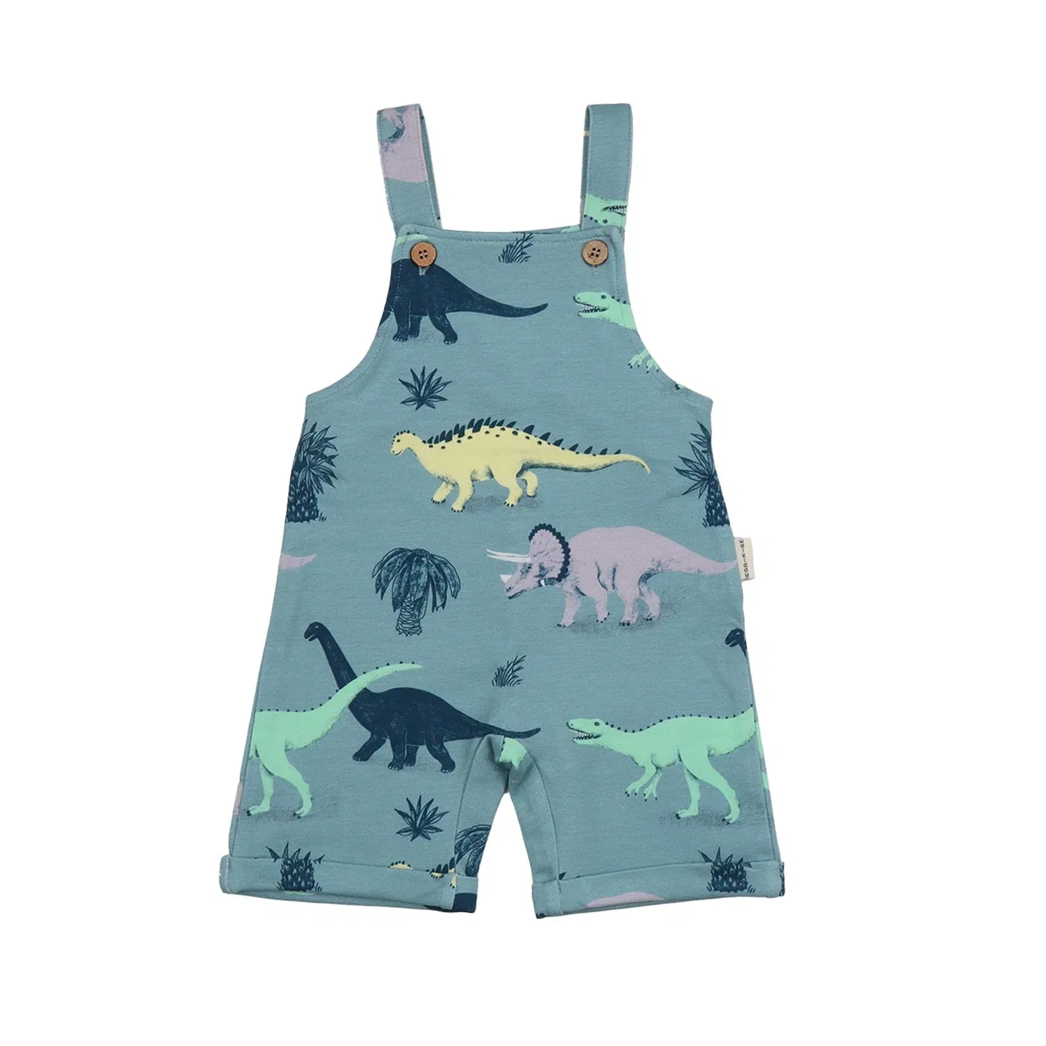 Штаны-комбинезон с принтом динозавров Running dinosaurs Walkiddy, зеленый