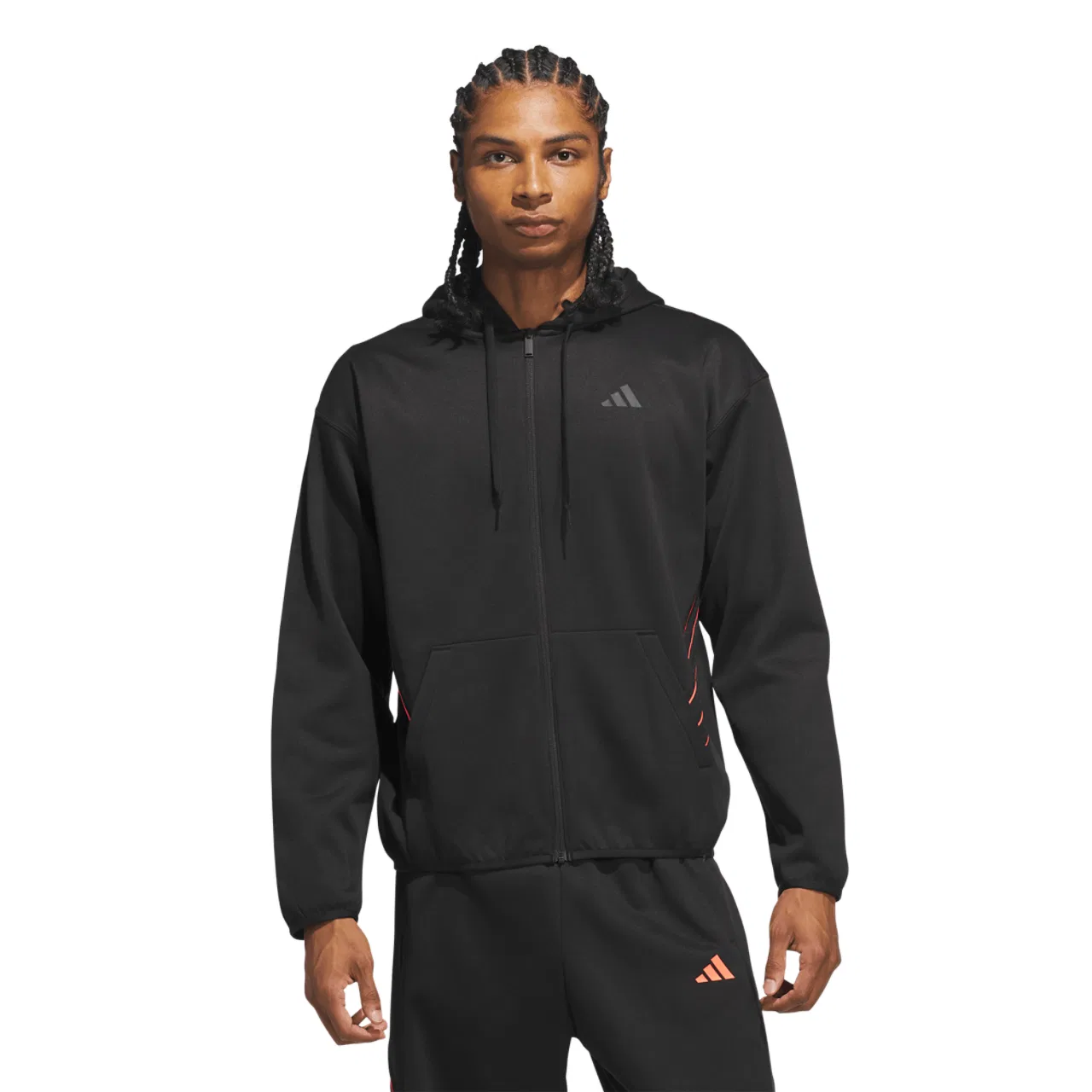 Мужское худи Crazy Warm Full-Zip Adidas, цвет Black/Solar Turbo