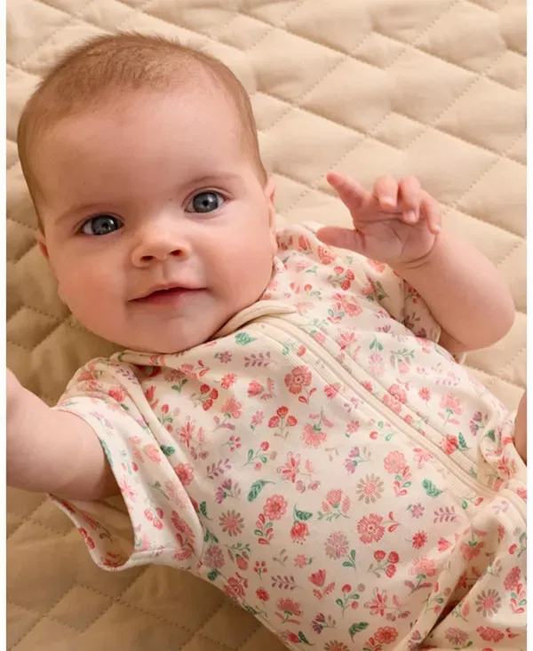 Детский комбинезон-боди с коротким рукавом 2 шт Purebaby, Emilia Print — фото 2