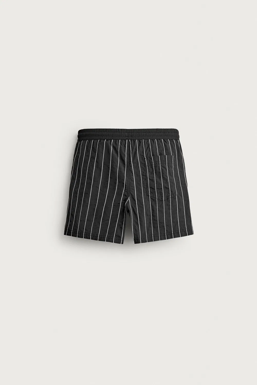 Плавки средней длины с вышитыми полосками ZARA, Black — фото 2