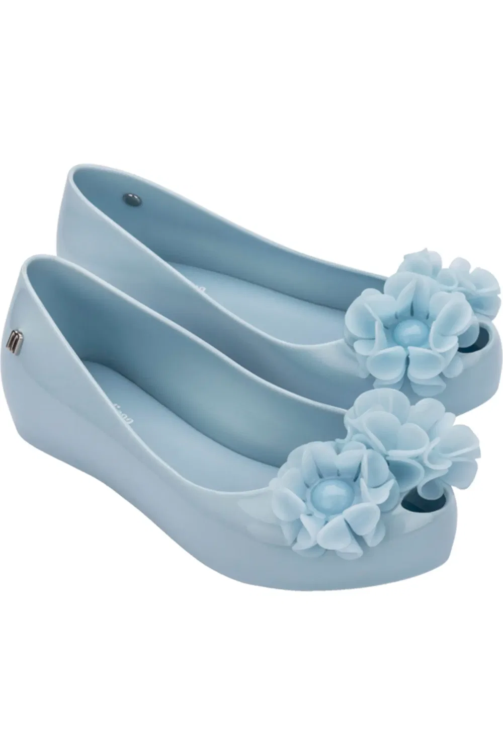 Детские туфли балетки с цветочными аппликациями Springtime Mini Melissa, синий
