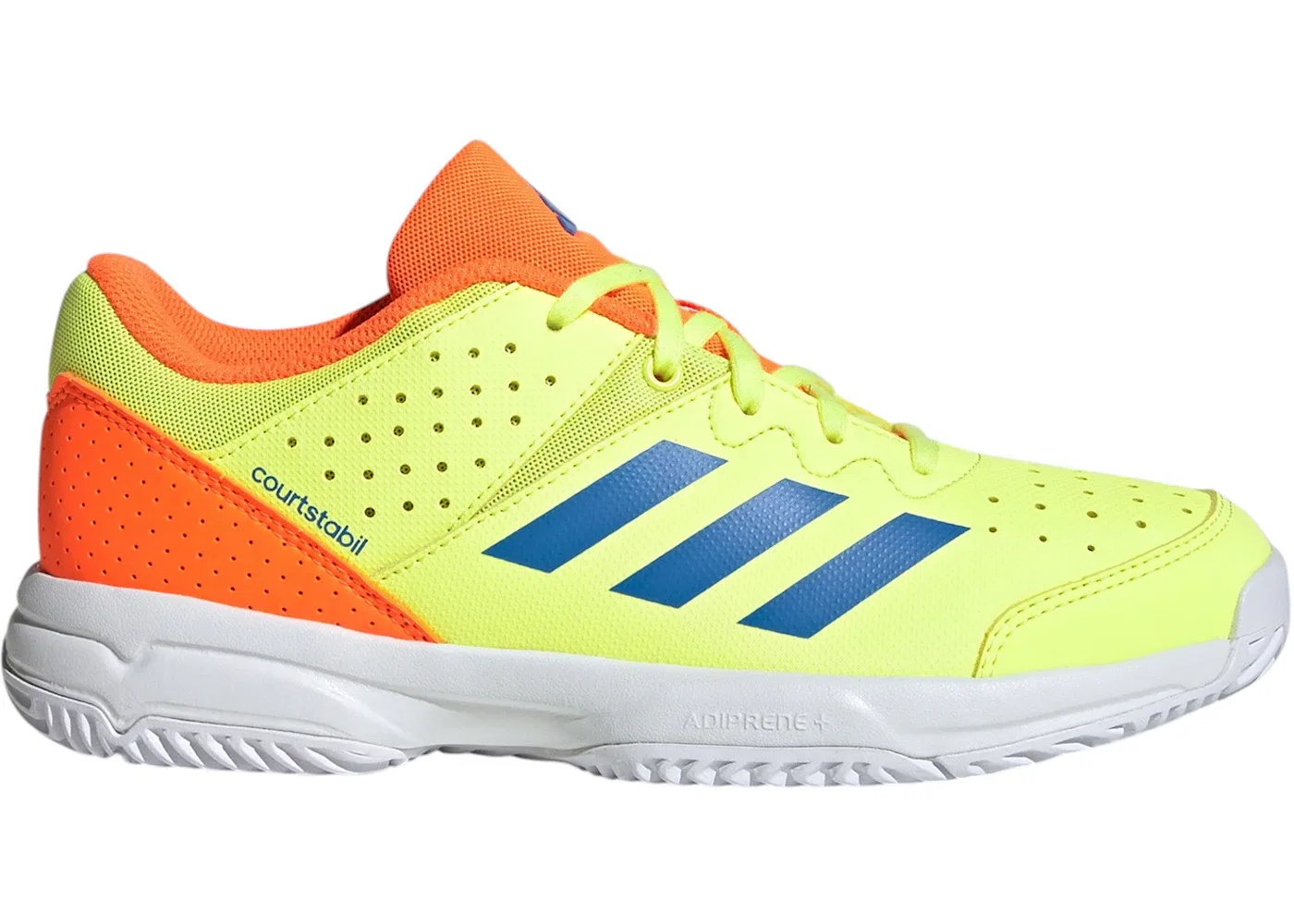 Детские кроссовки для высоких нагрузок Adidas Court Stabil, Hi-Res Yellow Ray Blue Orange