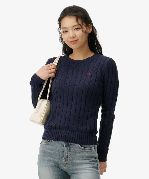 Свитер из хлопка, женский, Polo Ralph Lauren, синий