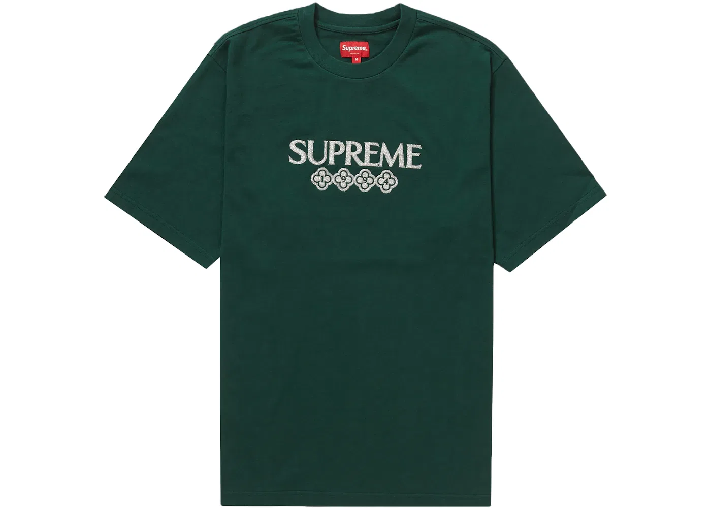 Мужская футболка с блестками Supreme, Dark Green