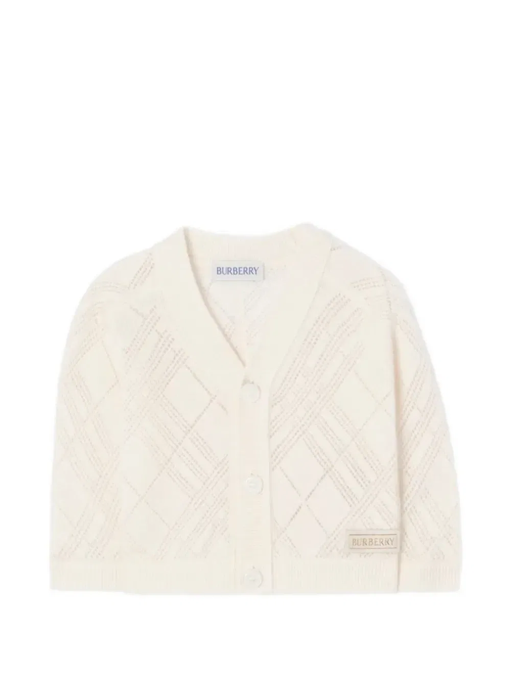 Комплект вязаных кашемировых брюк набор из двух предметов Burberry Kids, бежевый — фото 2