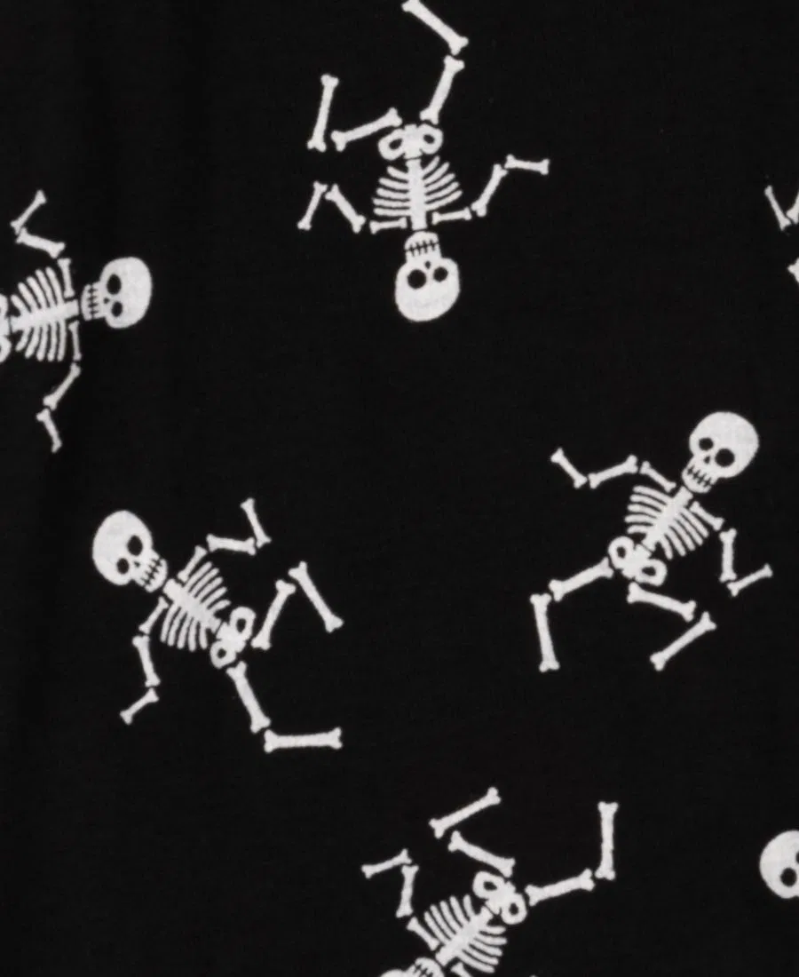 Детская пижама из 100% хлопка, с длинным рукавом, комплект из 2 предметов Leveret, Skeleton Black — фото 2