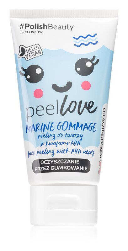 

Очищающий скраб для лица с AHA FlosLek Laboratorium Peel Love Marine