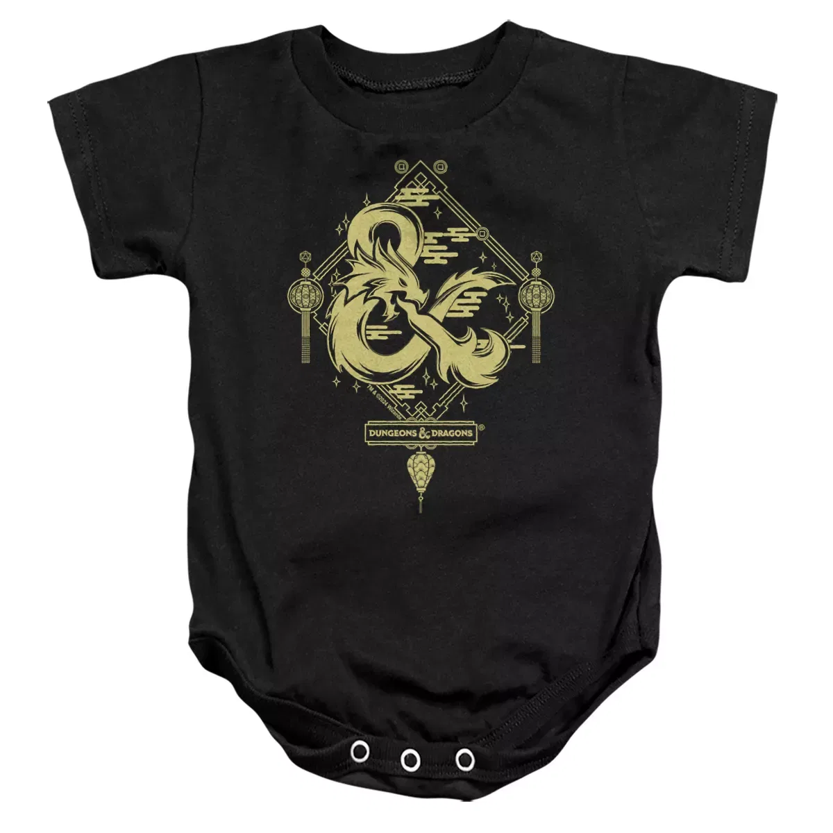 Детское боди с коротким рукавом Year Of The Dragon Gold Logo Dungeons & Dragons, Black