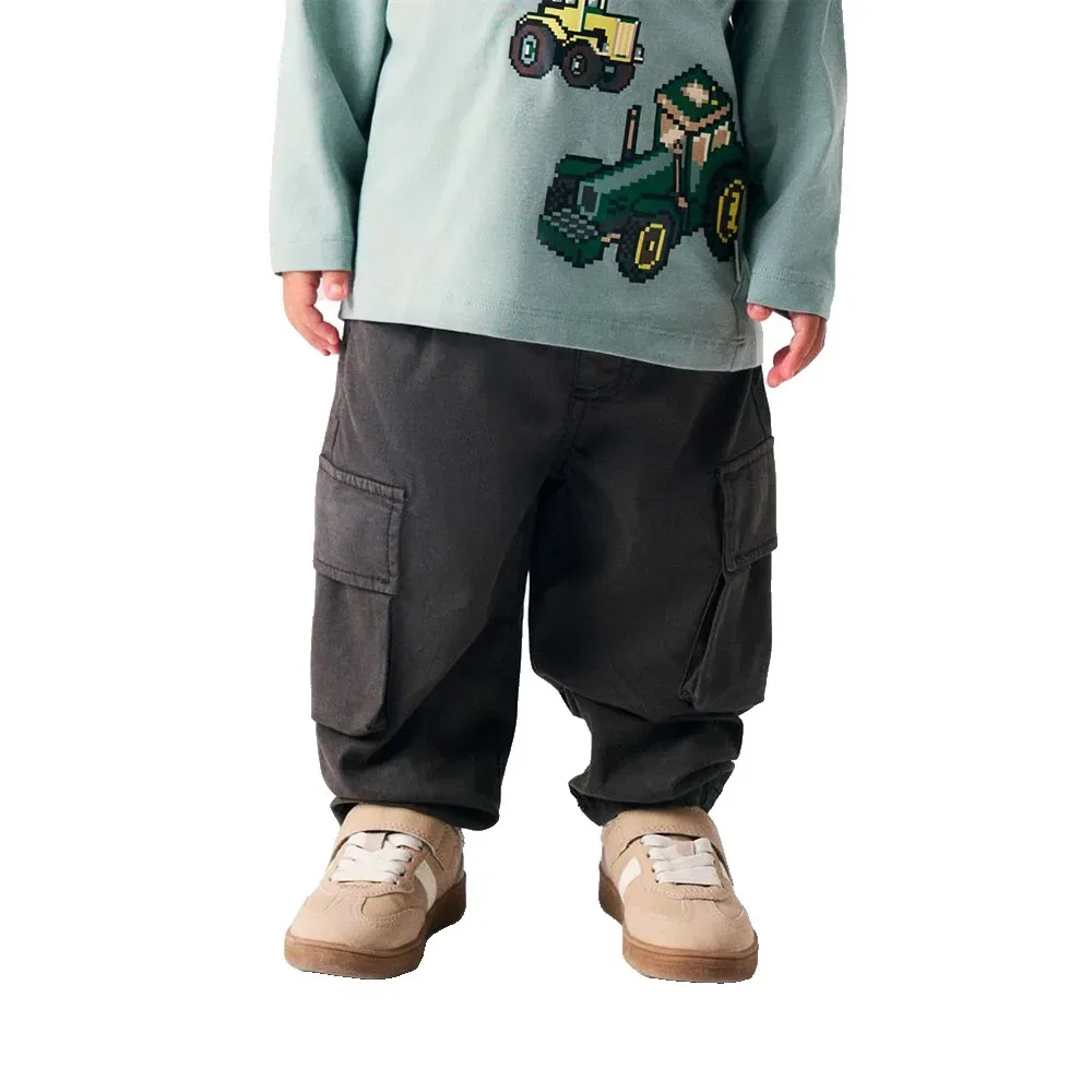 Детские брюки карго для мальчиков с регулируемой талией Ben Tap Name it, Grey