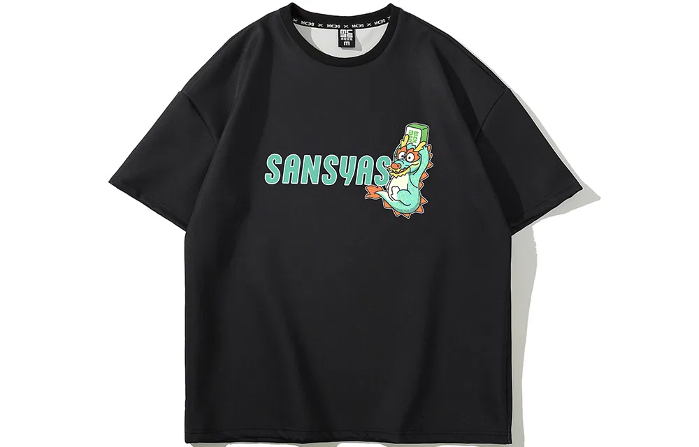 Детская футболка с круглым вырезом Unisex Black Hair Dragon SANSYAS — фото 4