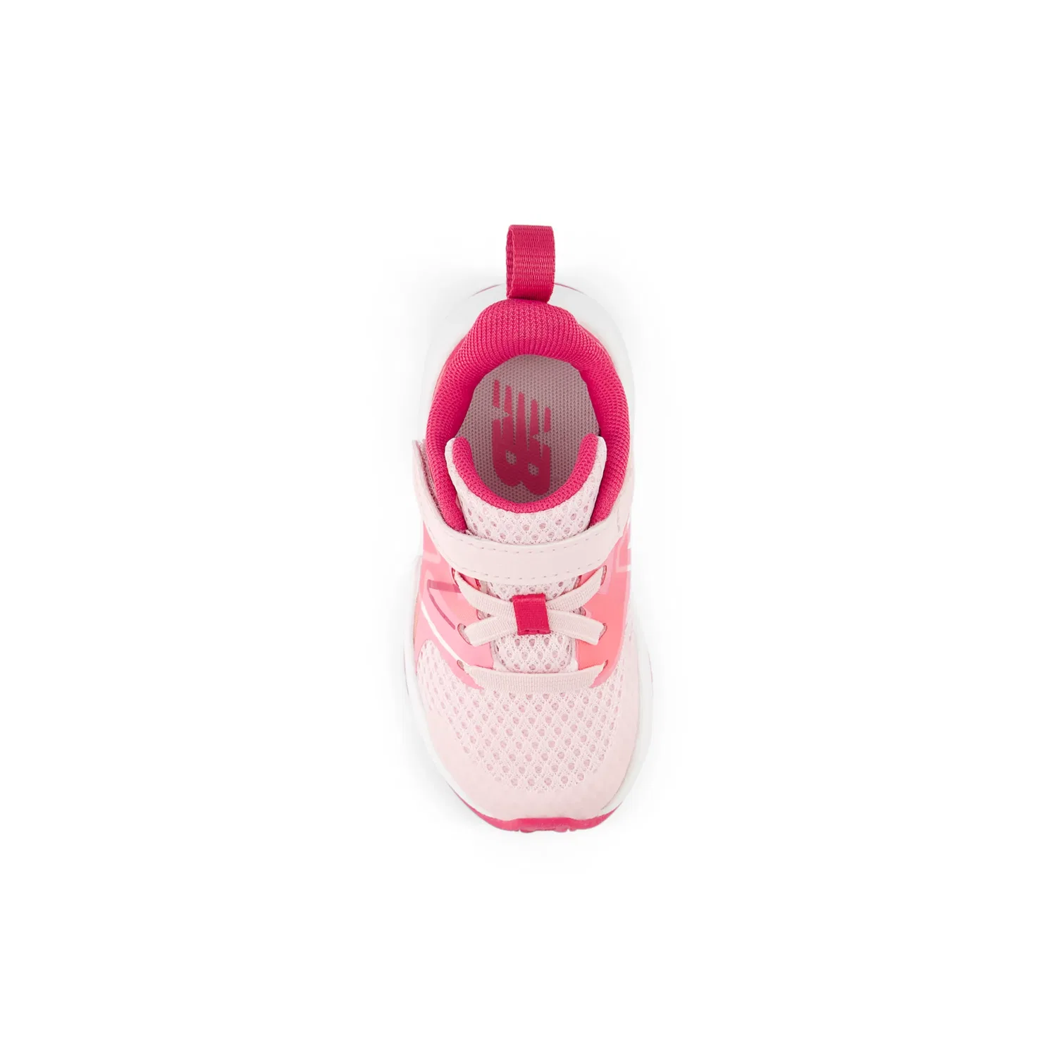 Детские кроссовки с шнурками-бингл и верхней застежкой Rave Run v2 New Balance, Rose Sugar With Carnival Pink And Signal Pink — фото 4