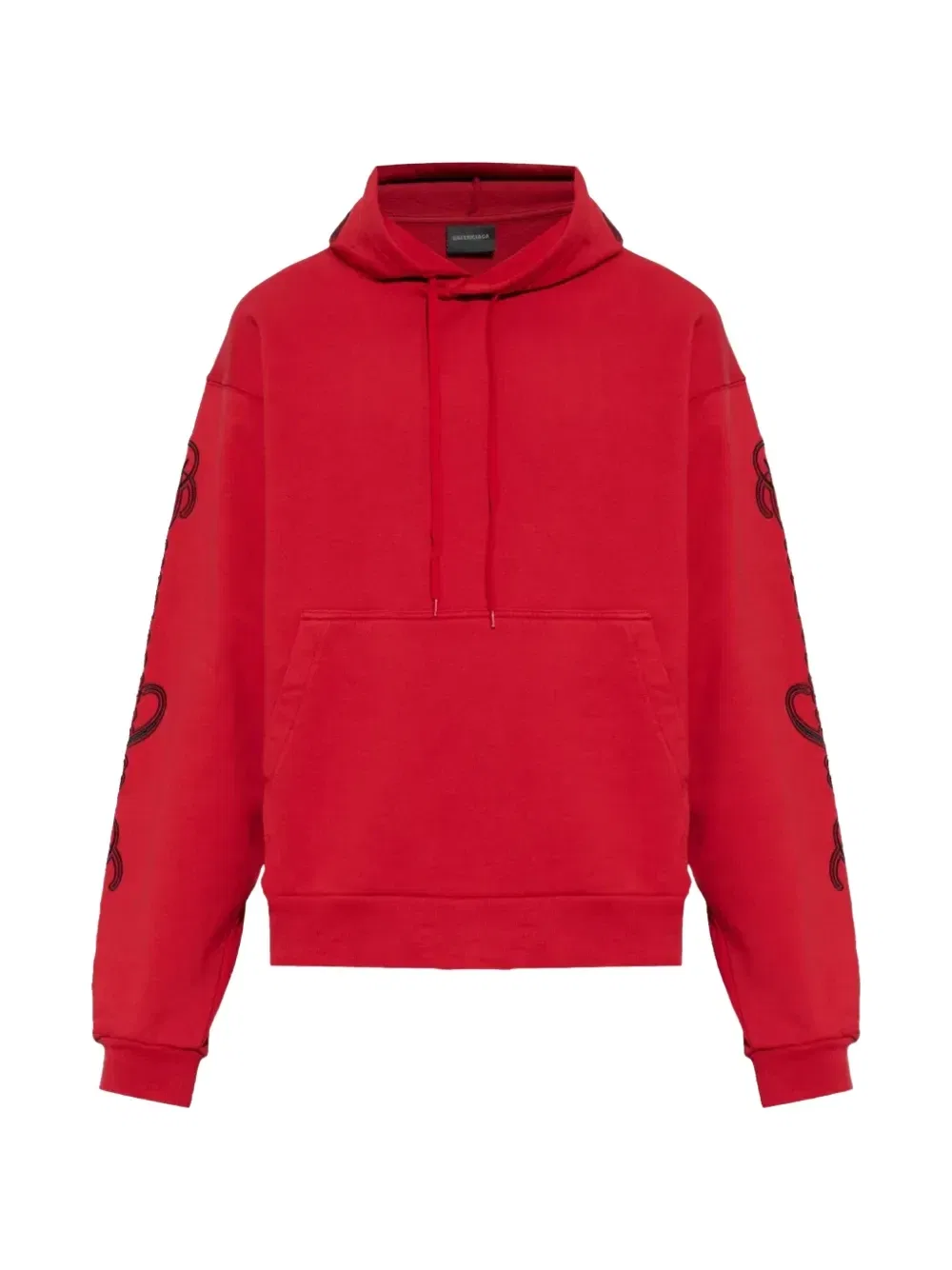 Худи оверсайз с логотипом BALENCIAGA, красный