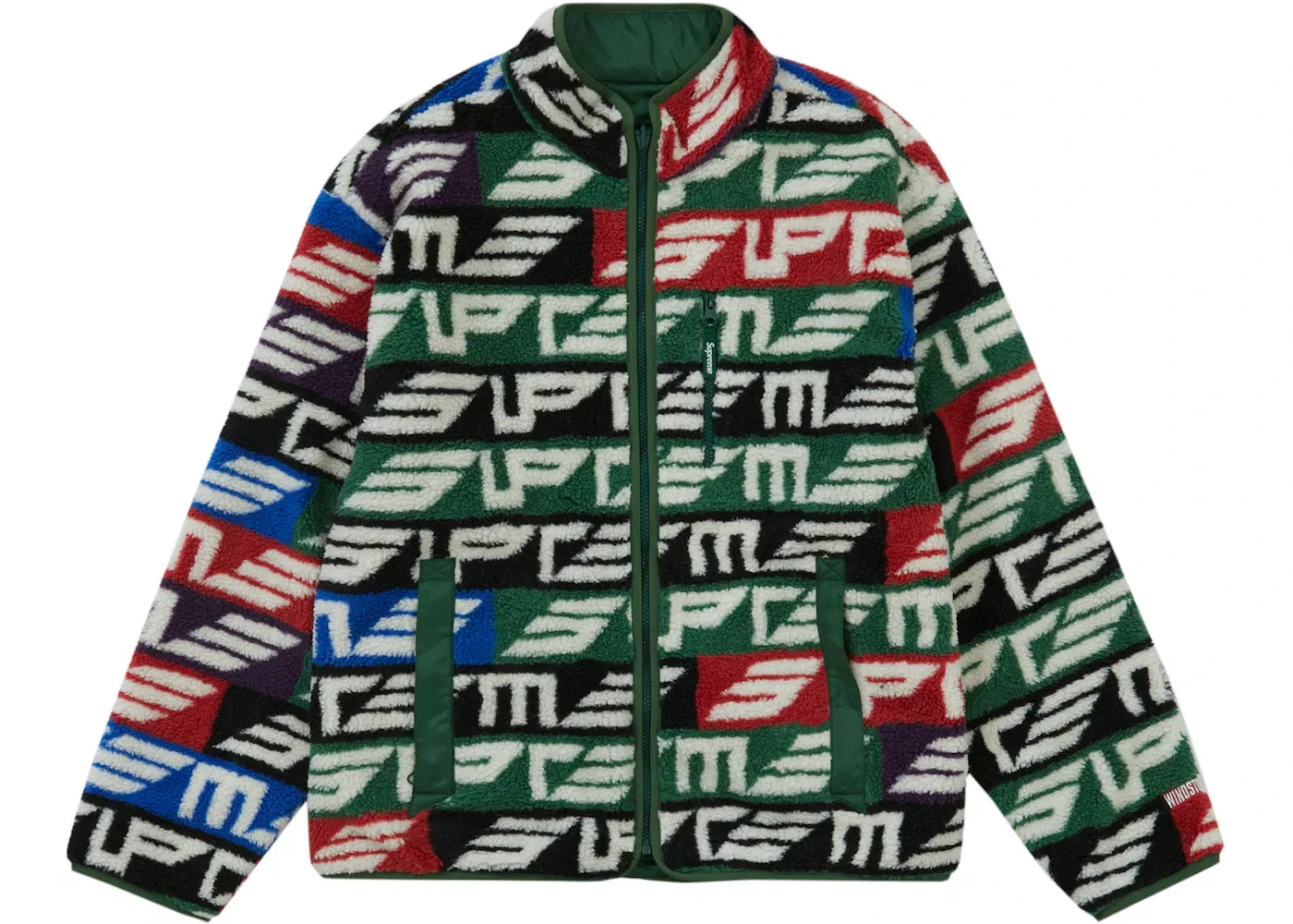 Мужская куртка из флиса с принтом Supreme Geo Reversible WINDSTOPPER Fleece Jacket, Multicolor