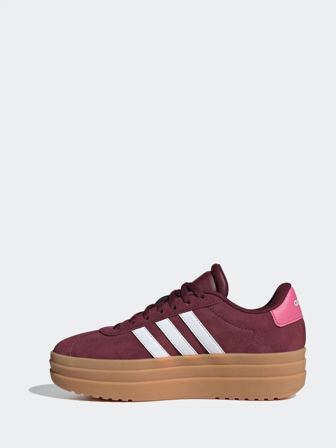 Кроссовки VL Court Bold adidas, бордово-красные — фото 4