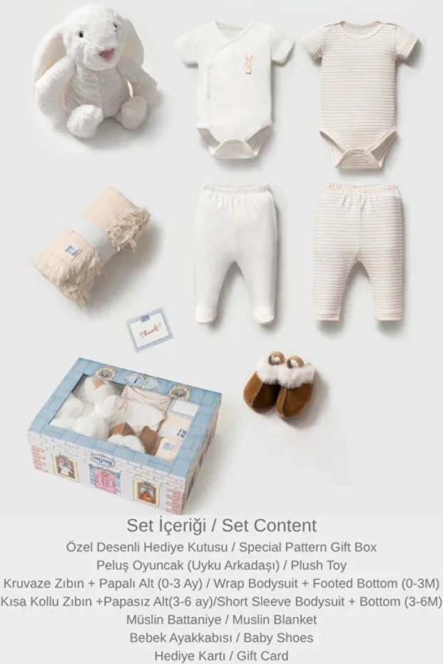 Детский комплект одежды для новорожденных хлопковый Golden Moments Gift Set Naka Concept, White — фото 2