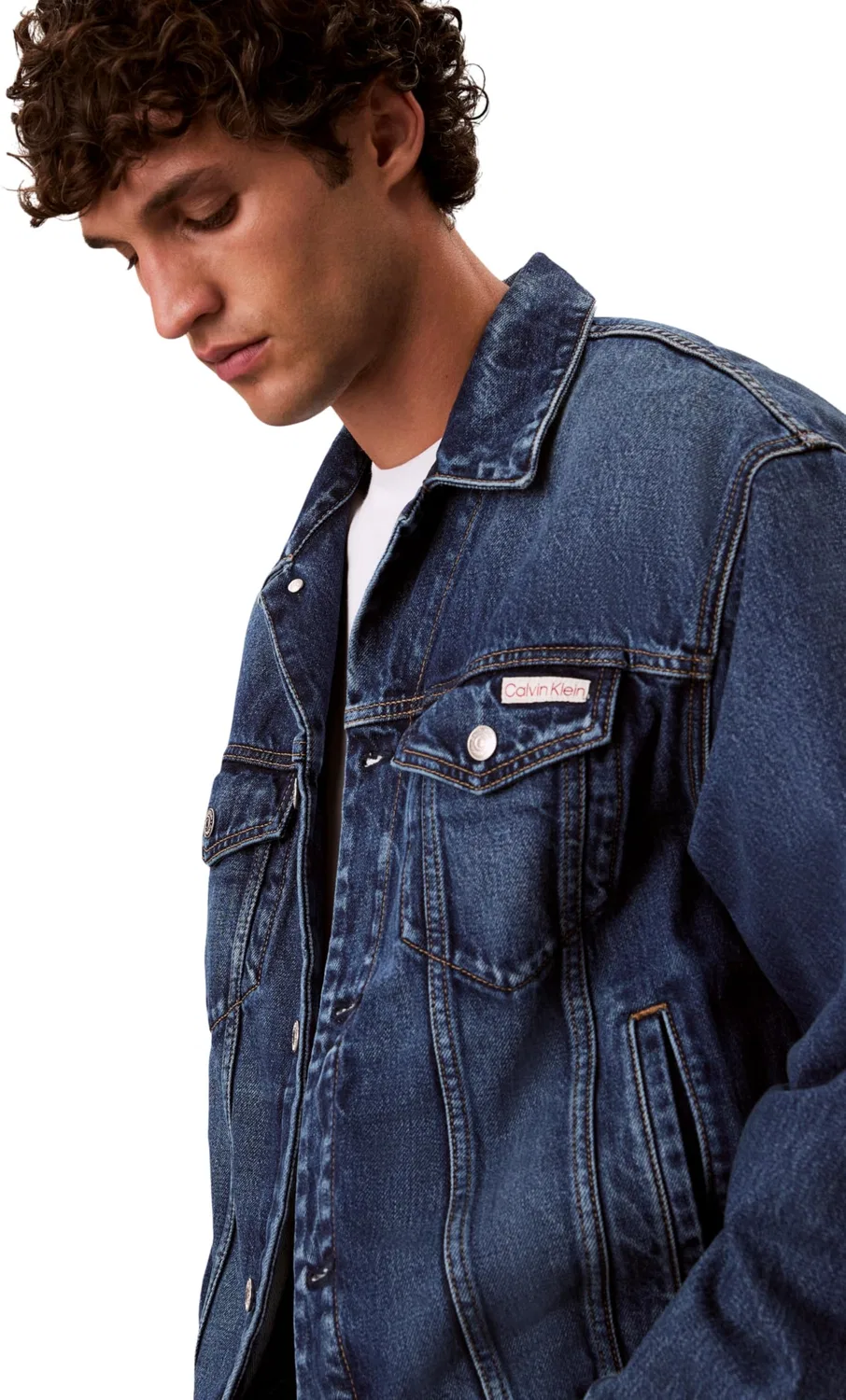Мужская куртка с принтом 90s Horizon Trucker Calvin Klein, Horizon Blue — фото 3