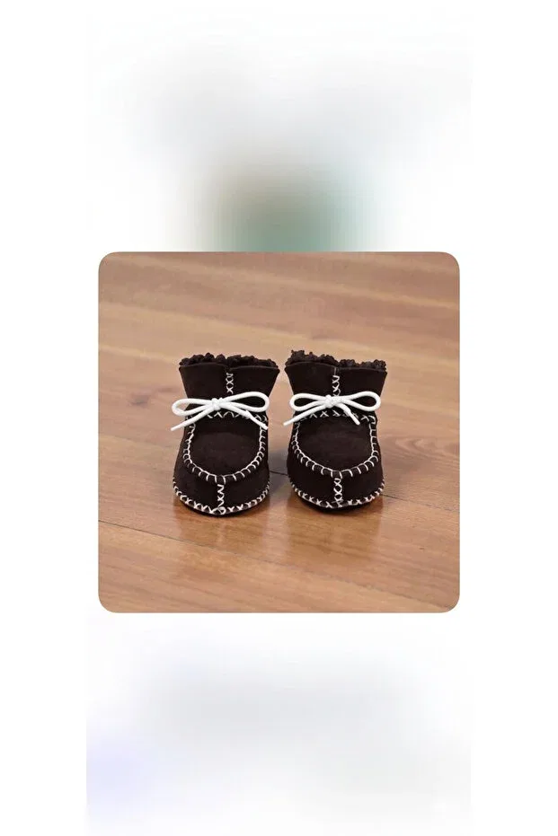 Детские ботинки для девочек из натуральной замши Anka leather genuine suede baby boots Eanka, Brown