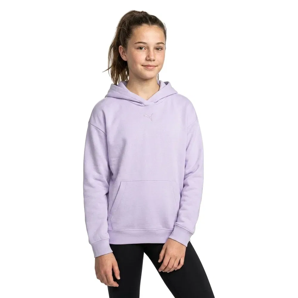 Худи Relaxed Puma Essential Centered Cat Logo, фиолетовый — фото 3