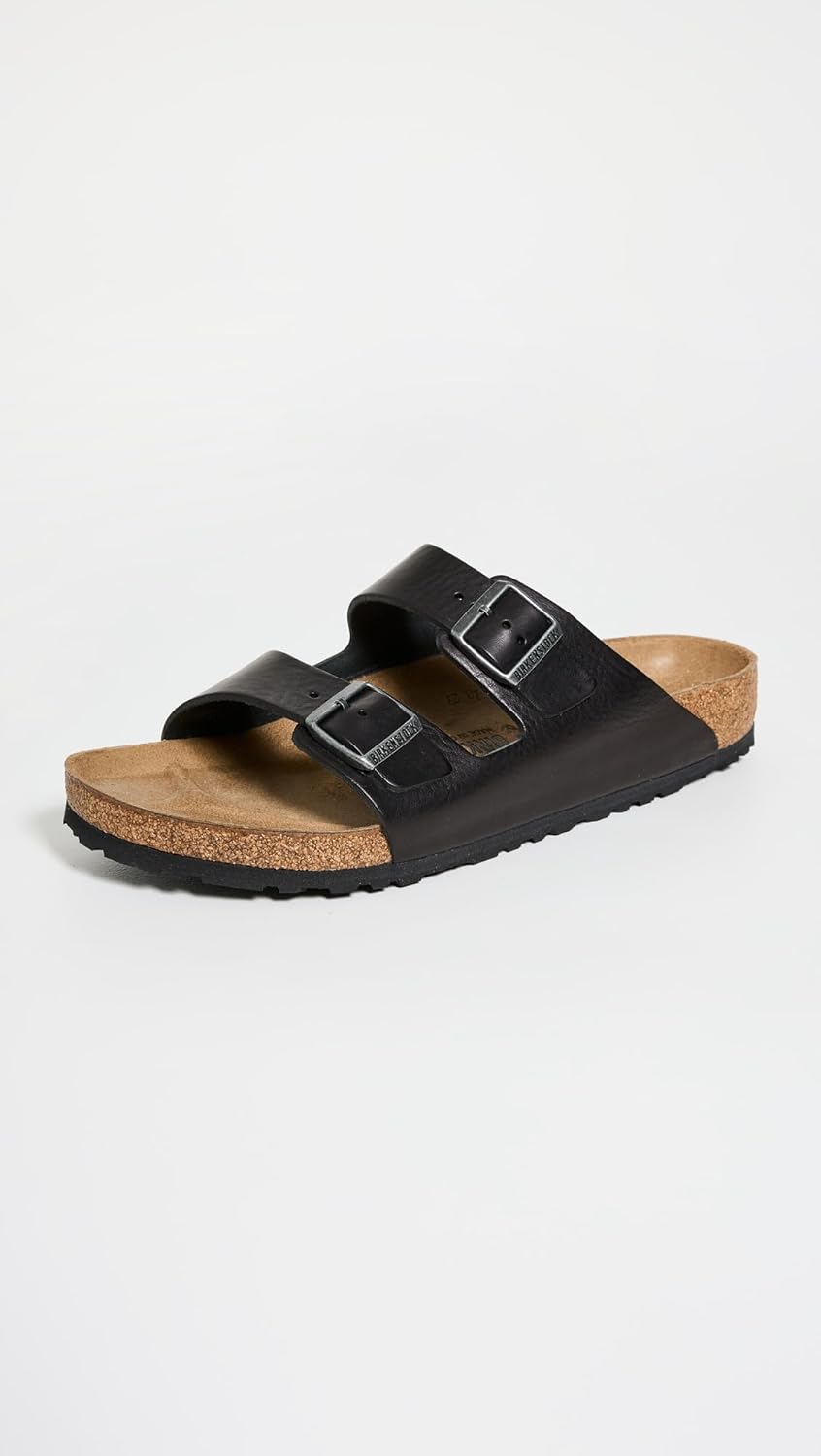 Мужские сандалии Birkenstock Arizona Vintage с усиленным протектором, черный — фото 2