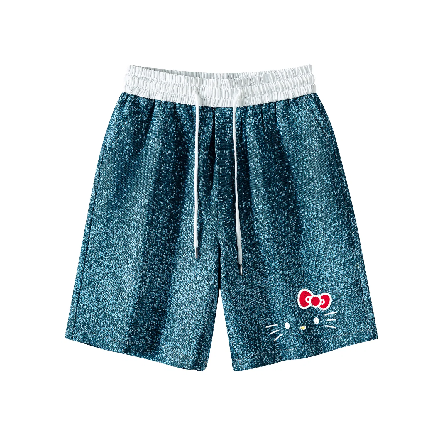 Детские шорты повседневные с принтом Sanrio Hello Kitty, Pine Mist Dark Blue