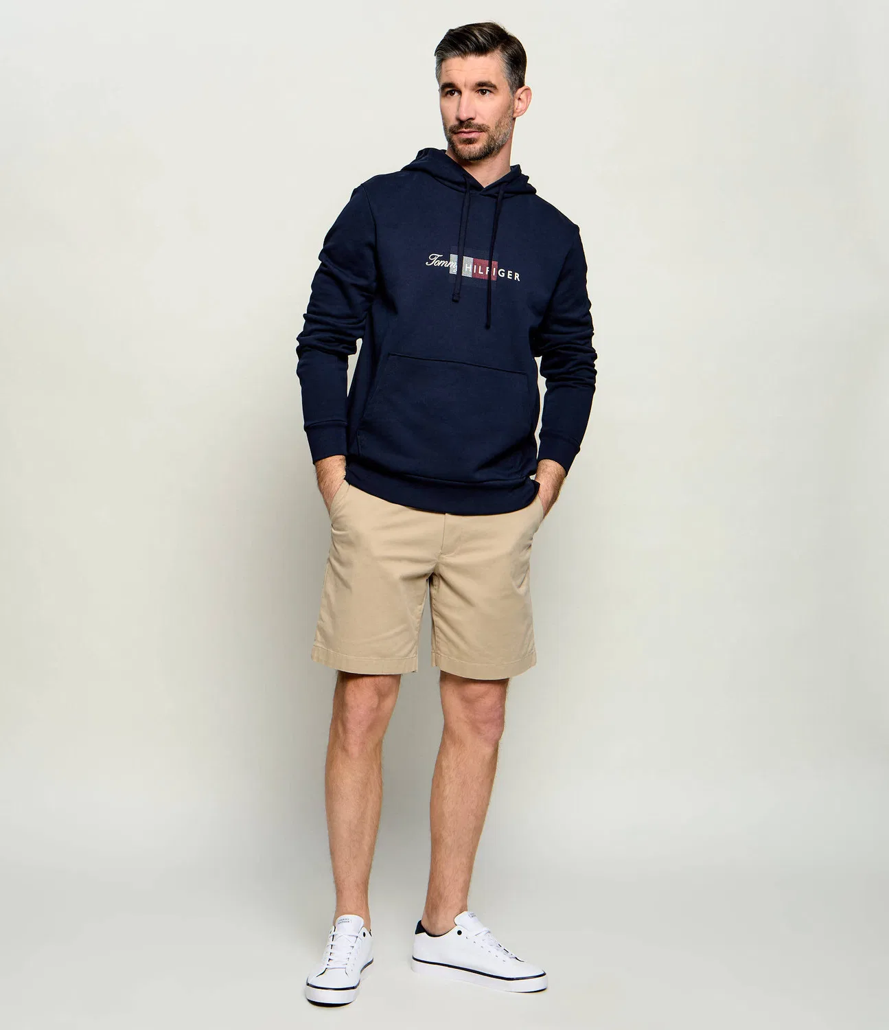 Свитшот с капюшоном Tommy Hilfiger, темно-синий — фото 2