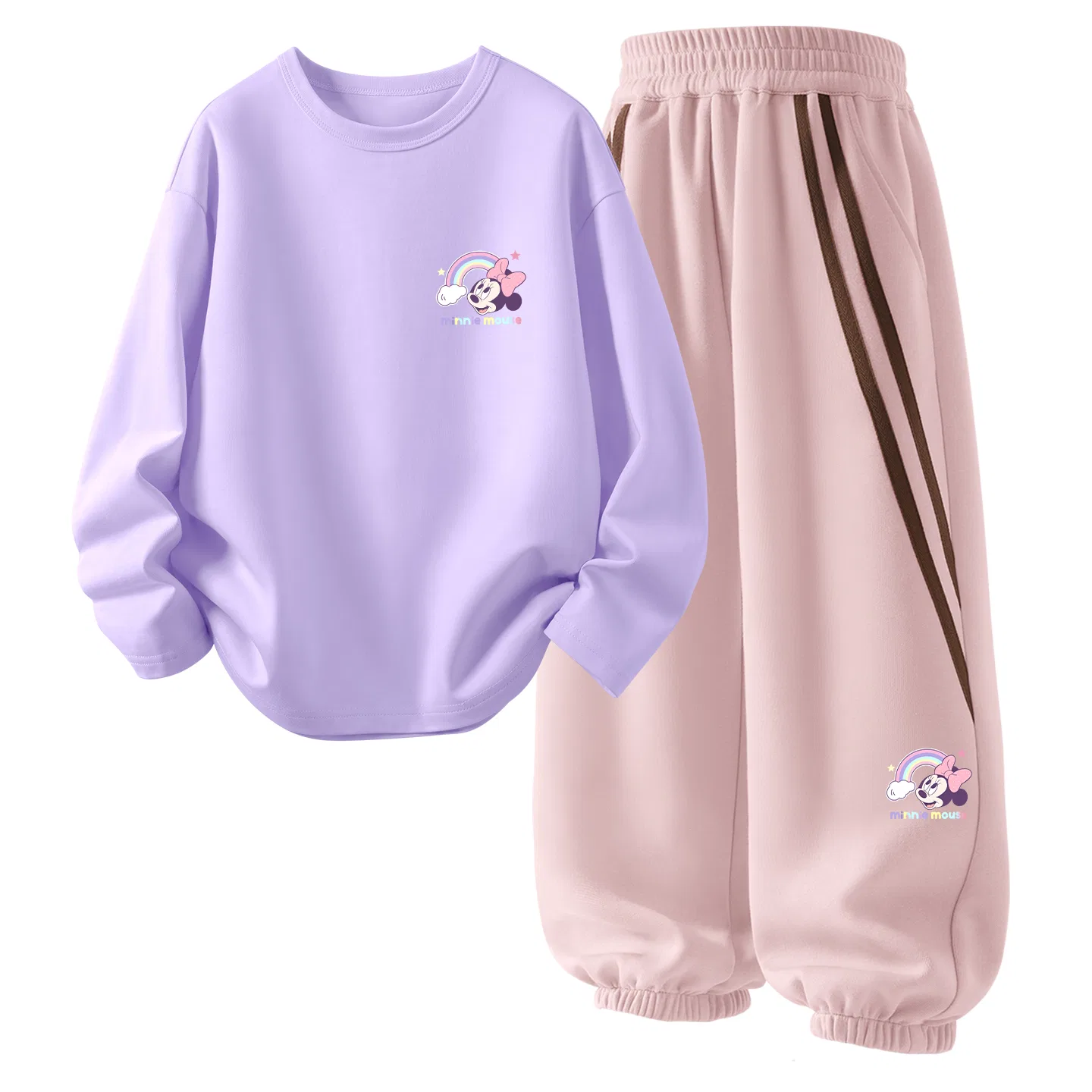 Детский спортивный комплект с принтом Disney, Dior K Taro Purple+Dior K_Right Side Down Lotus Pink