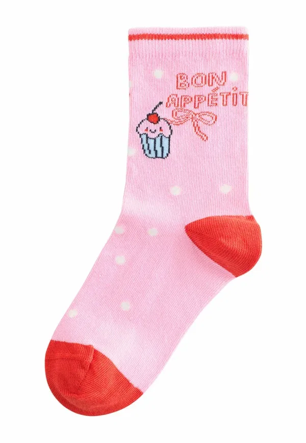 Носки 5 пар с рисунком еда Bakery ankle 5 pack Next pink and blue, синий/розовый — фото 2