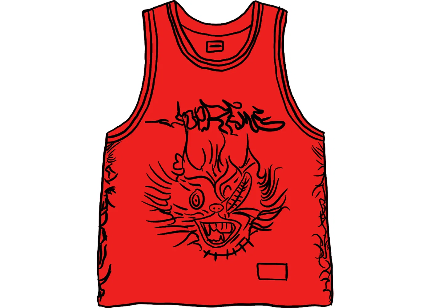 Мужская баскетбольная джерси с принтом Supreme Animal Jersey Red