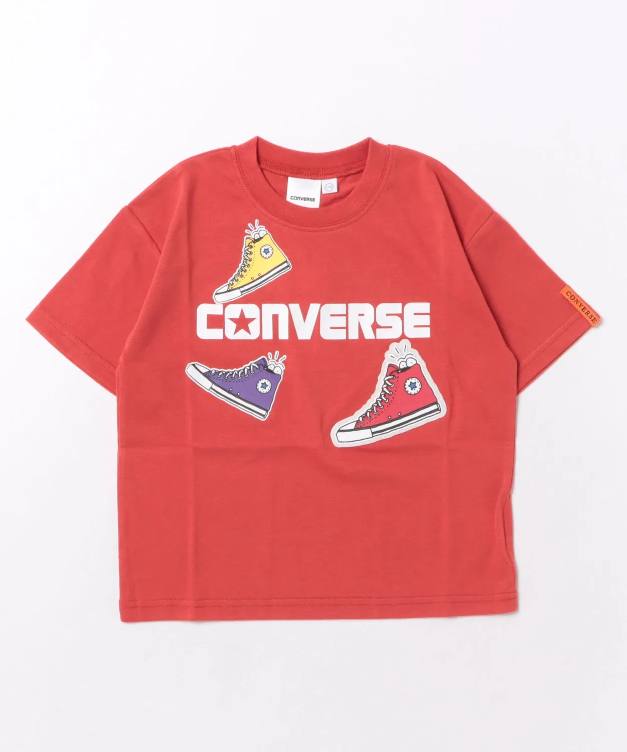 Детская футболка с аппликацией и принтом, широкого кроя CONVERSE, Red — фото 4