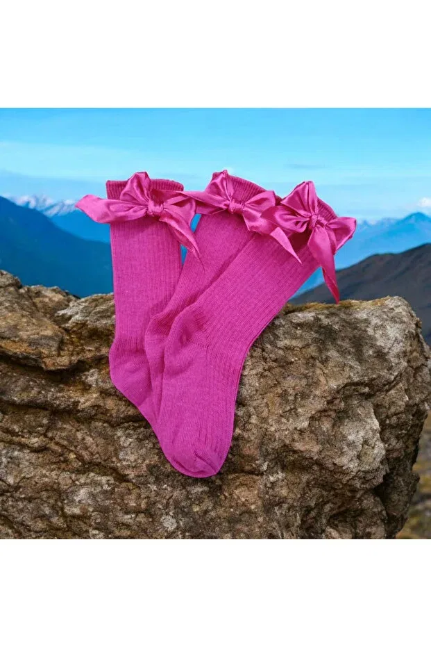 Детские гольфы для девочек с принтом Özkardeşler Baby, Fuchsia