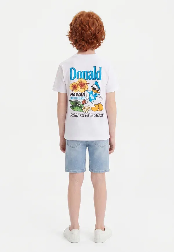 Футболка с принтом Osjdonald duck life tee Only & Sons Junior, bright white, белый — фото 2