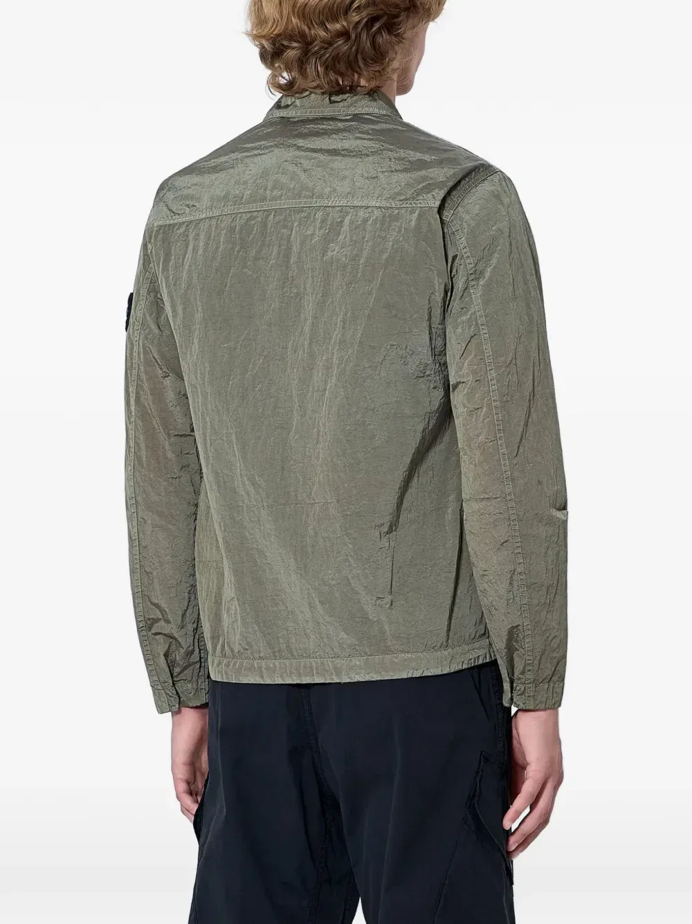 Куртка на молнии с накладными карманами Stone Island, зеленый — фото 3