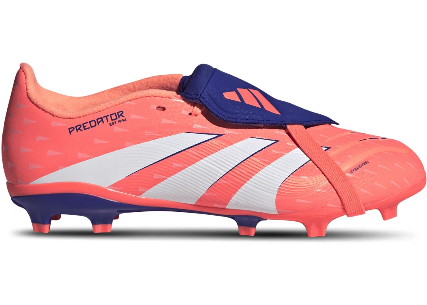 Детские бутсы Predator League Fold-Over Tongue FG/MG Adidas, Signal Coral/Cloud White/Beam Orange