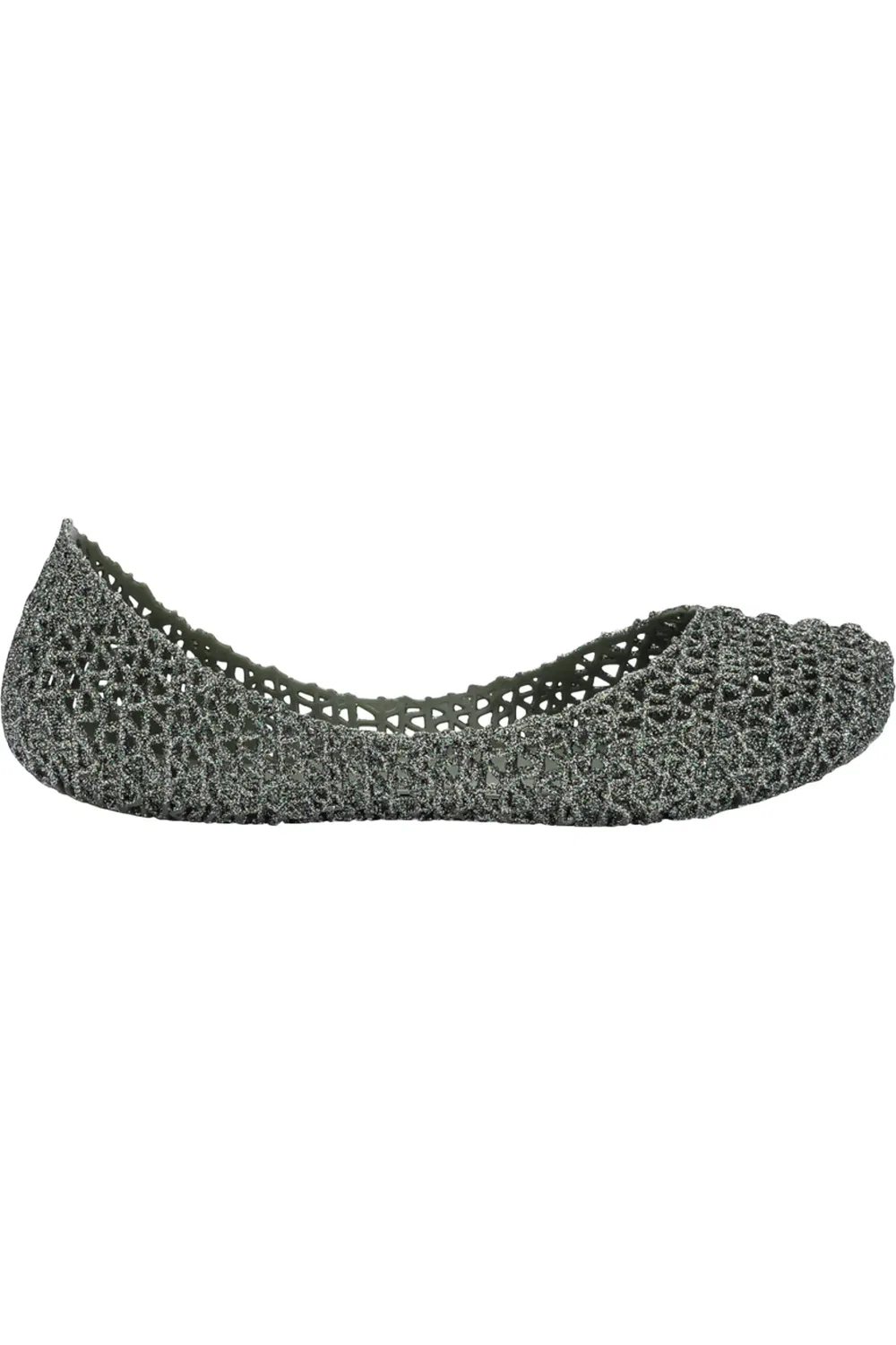 Детские туфли лодочки с блестками Campana Zigzag Mini Melissa, Glitter Green — фото 2