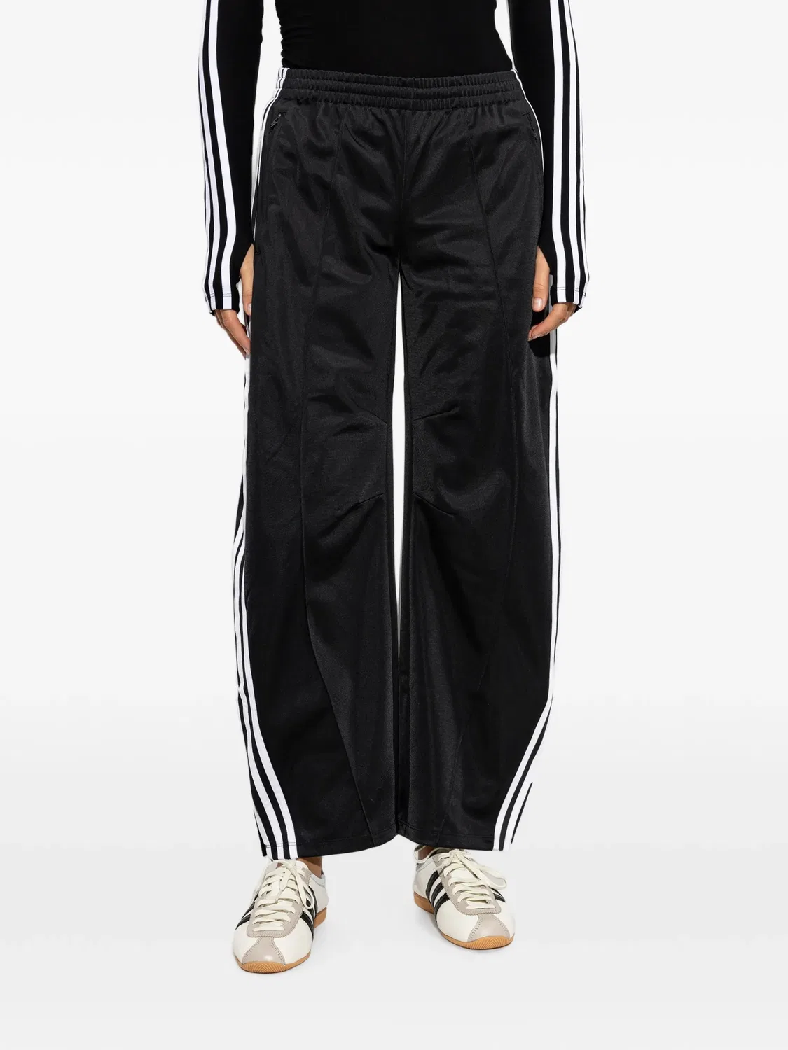 Трек-штаны Firebird с боковой полосой Adidas, черный — фото 4
