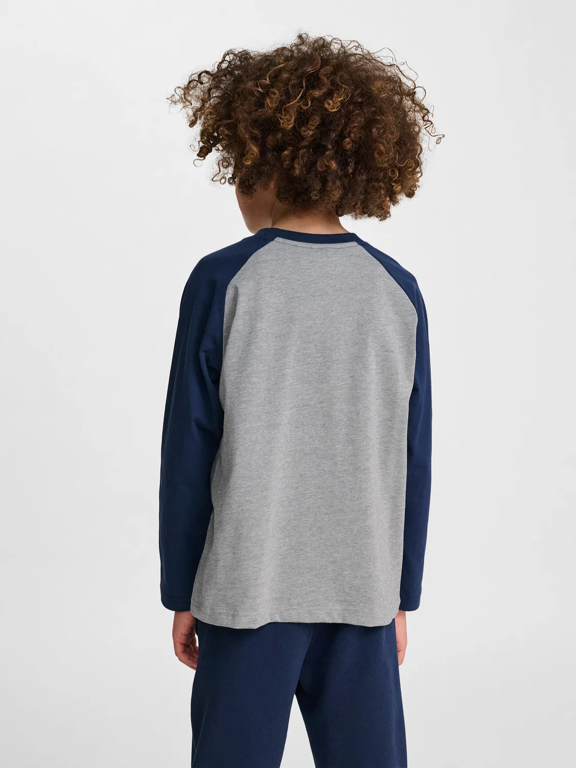Детская футболка с длинным рукавом Hmljr Raglan Hummel, Blau Navyblau Gletscherblau